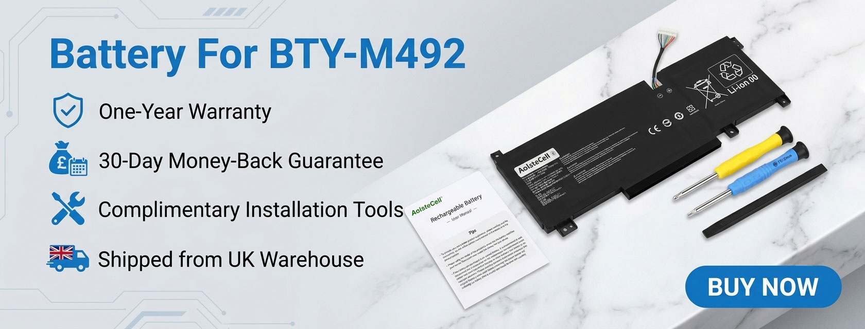Battery for MSI BTY-M492