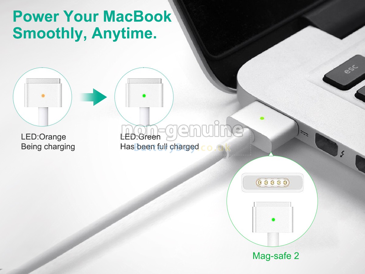 replacement adapter for Apple 85W 20V-4.25A MAGSAFE 2