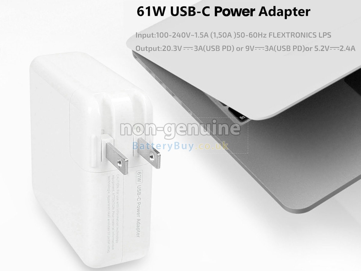 replacement adapter for Apple 61W 20.3V-3A TYPE-C