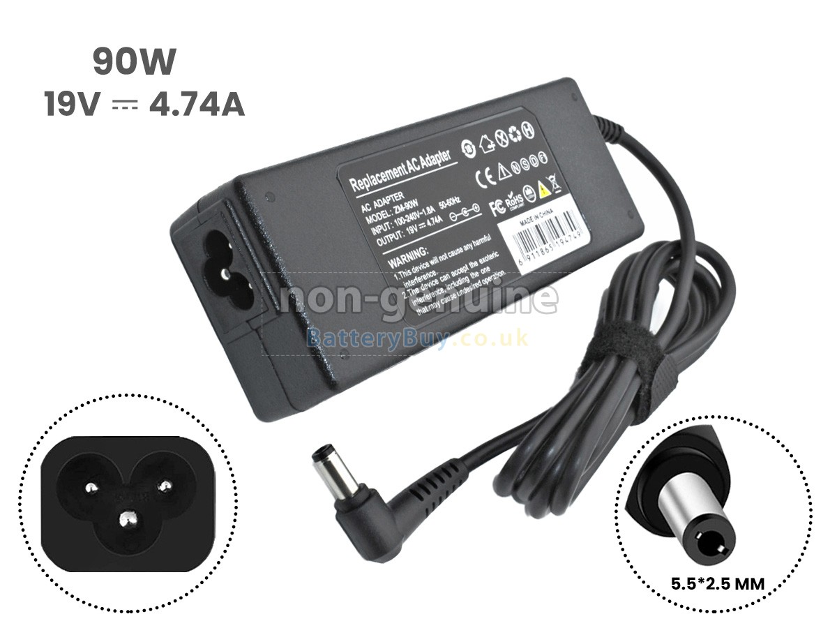 replacement adapter for Asus 90W 19V-4.74A 5.5*2.5MM