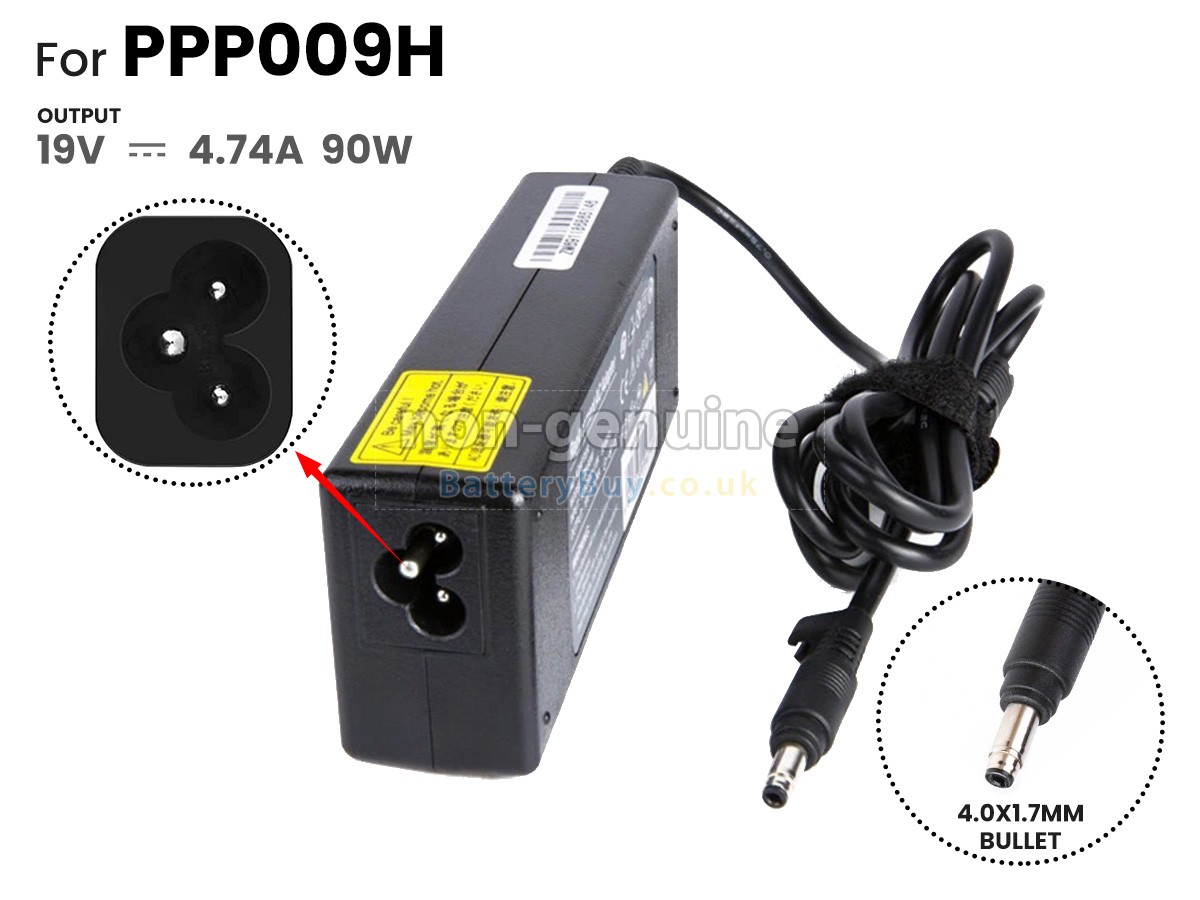 replacement adapter for HP 90W 19V-4.74A 100-240V~1.8A 50/60HZ