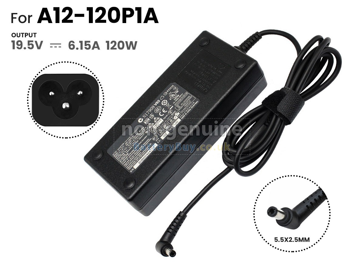 replacement adapter for HP 120W 19.5V-6.15A 100-240V~2.0A 50/60HZ 5.5*2.5MM