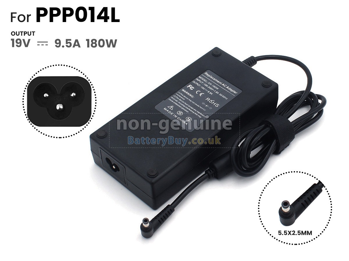 replacement adapter for HP 180W 19V-9.5A 100-240V~1.5A 50/60HZ