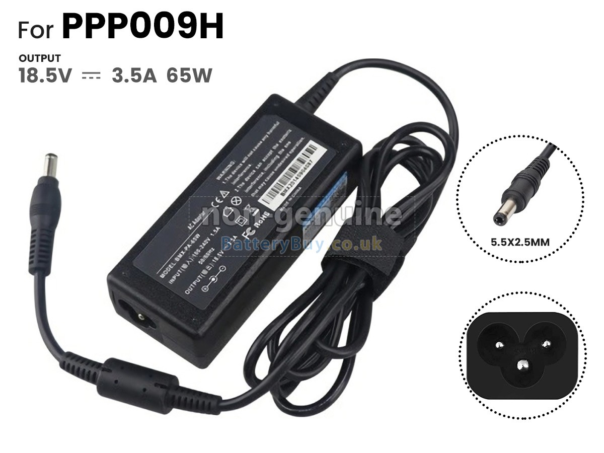 replacement adapter for HP 65W 18.5V-3.5A 100-240V~1.5A 50/60HZ