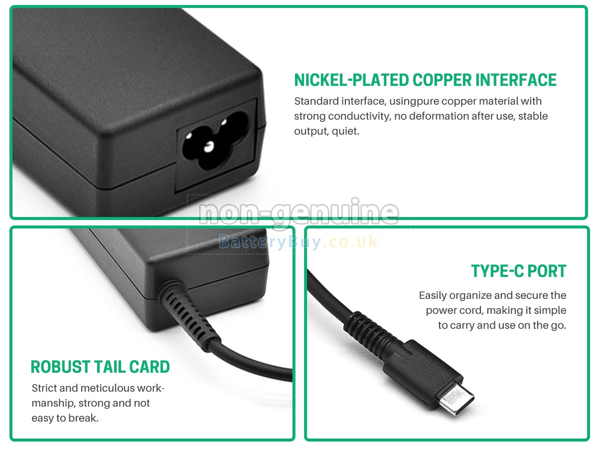 replacement adapter for HP 65W 20V 3.25A TYPE-C