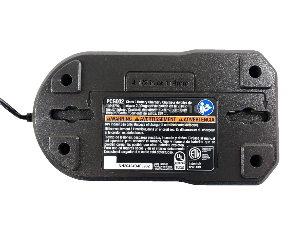 replacement adapter for Ryobi 18V 2A 60W