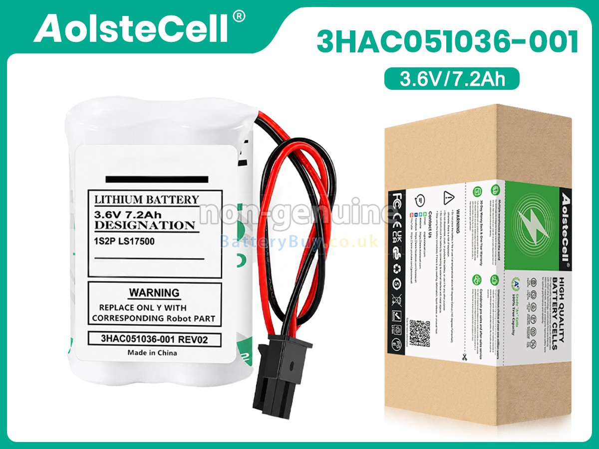 Replacement Battery for ABB 3HAC051036-001