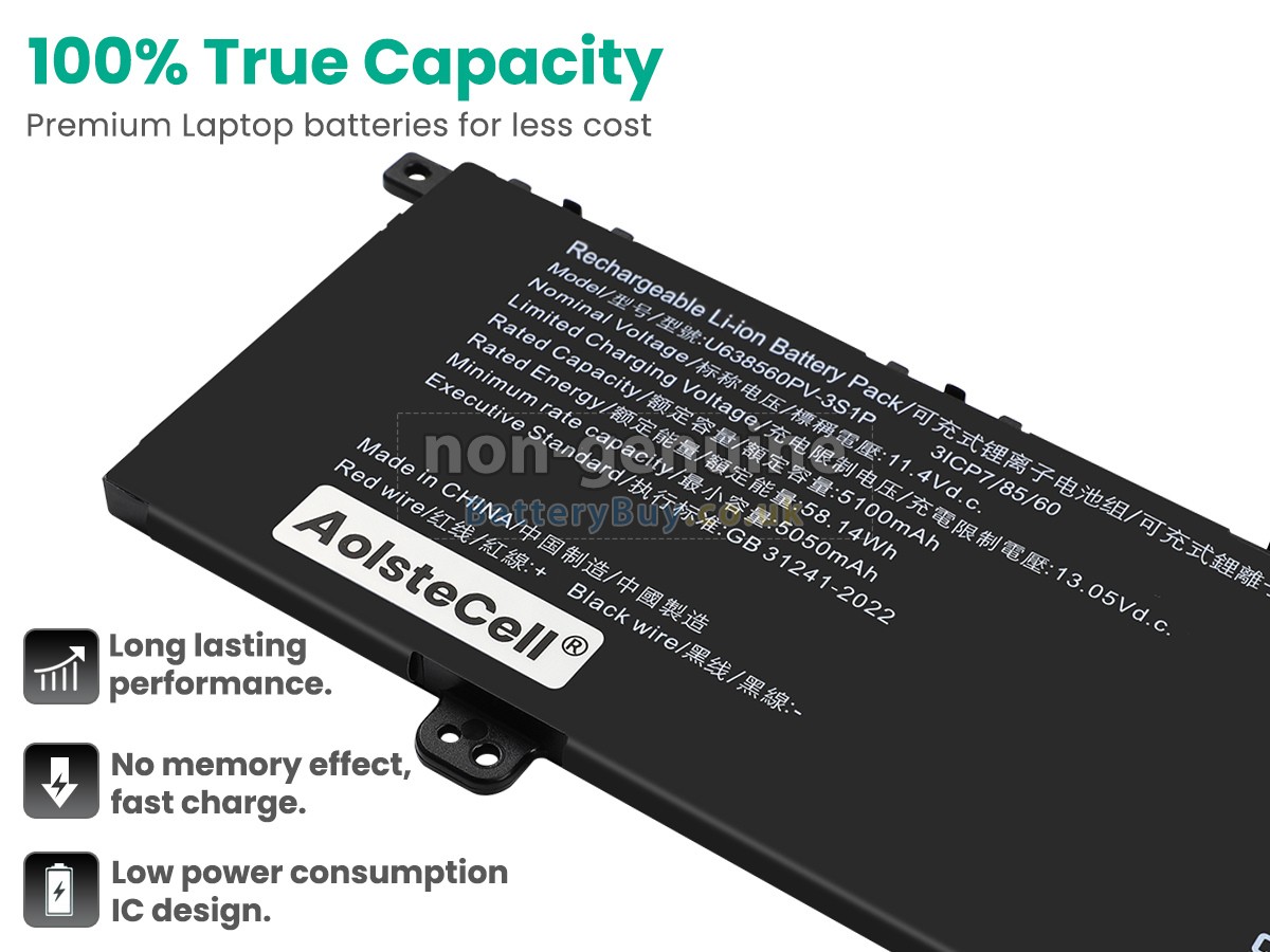 Replacement Battery for Acer U638560PV-3S1P