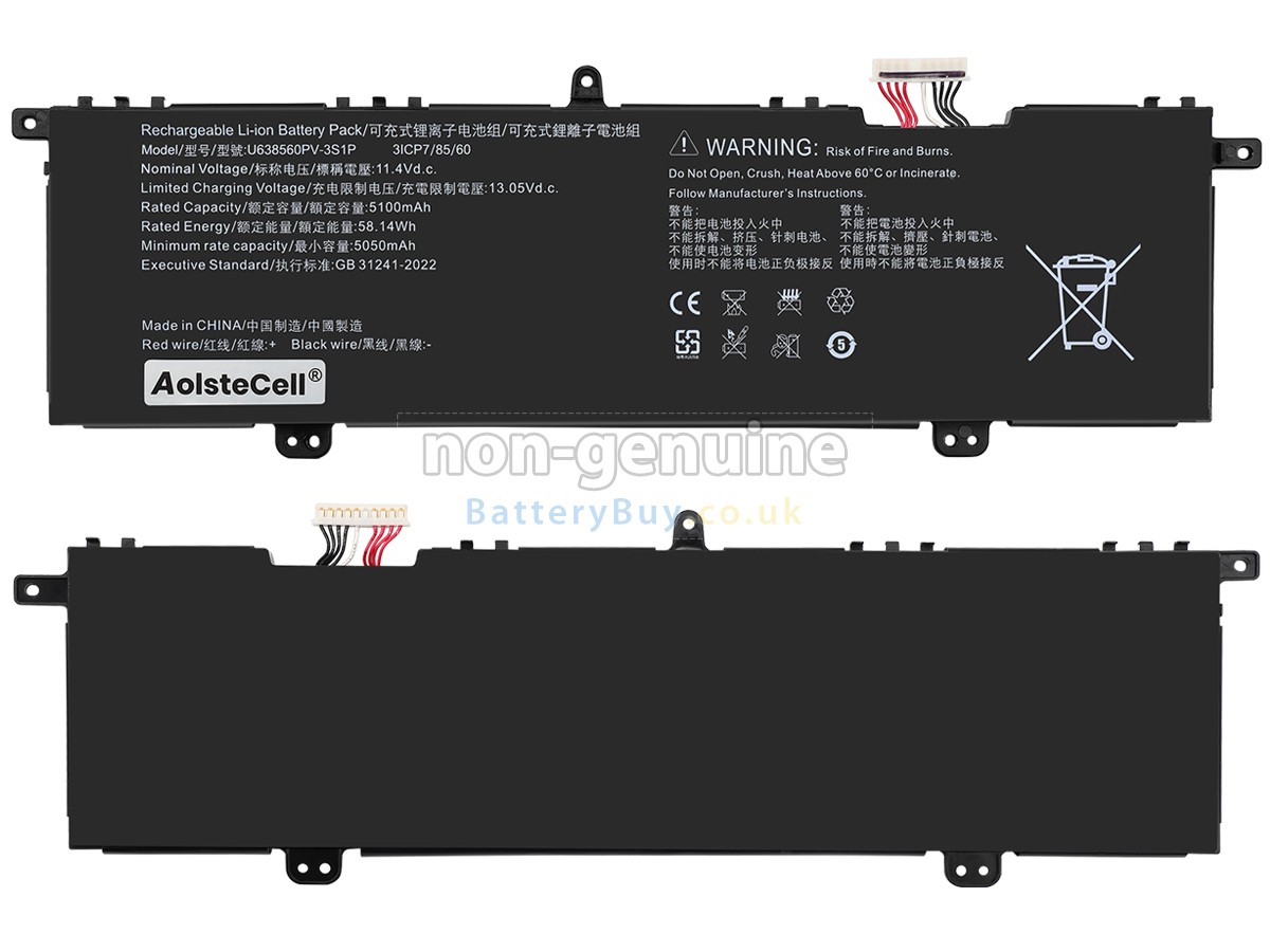 Replacement Battery for Acer U638560PV-3S1P