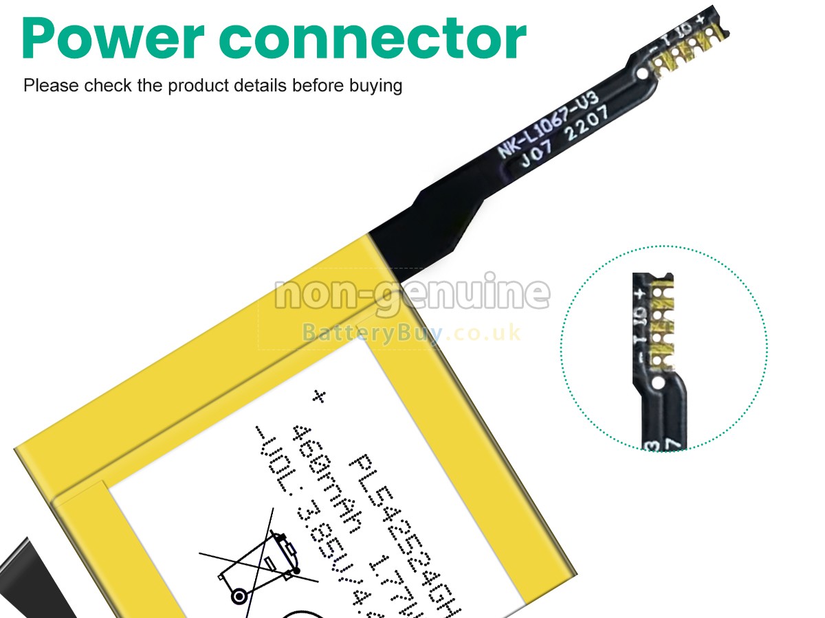 Replacement Battery for Amazfit PL542524GH
