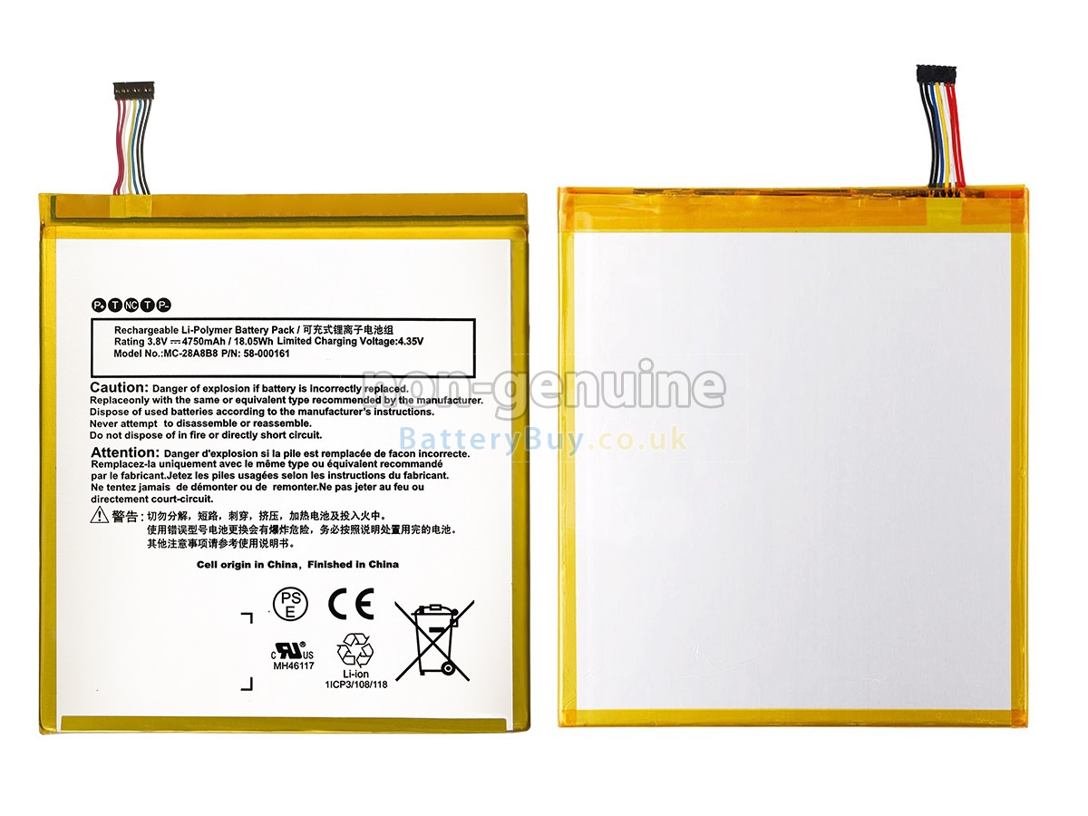 replacement battery for Amazon MC-28A8B8