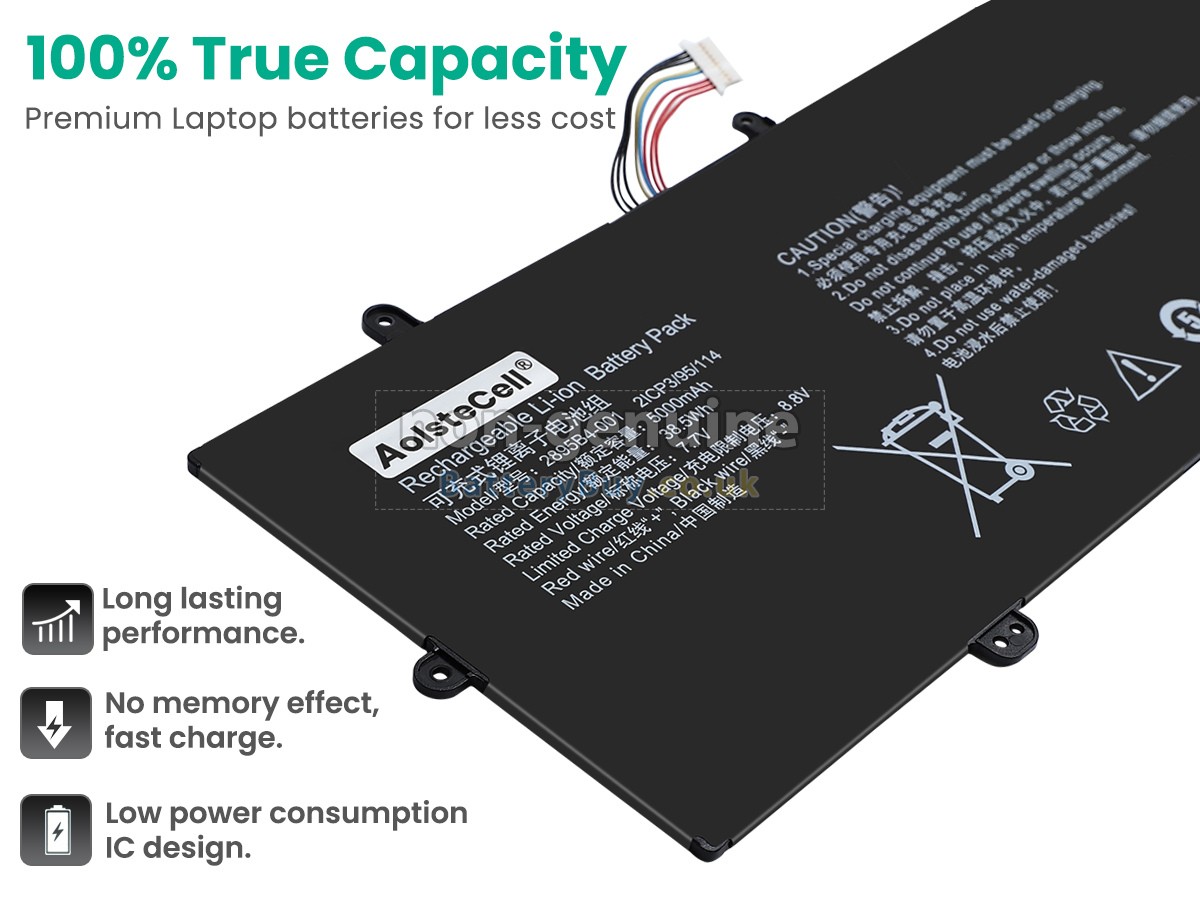 replacement battery for AolsteCell 2895B4-001