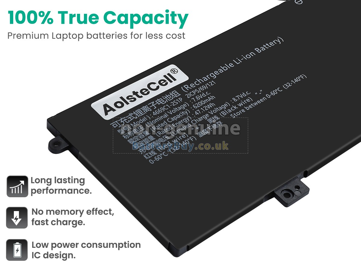 replacement battery for AolsteCell 4669C1-2S1P