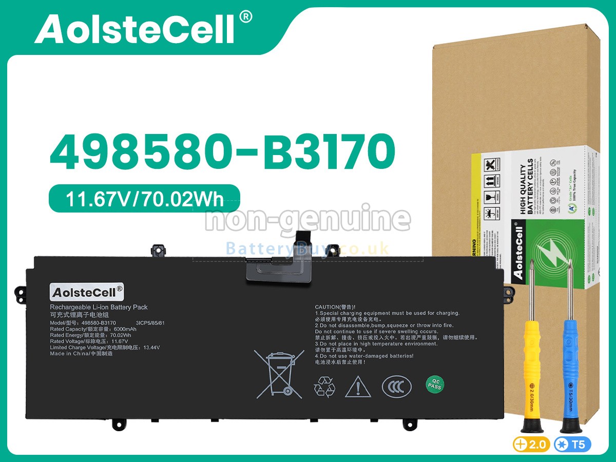 replacement battery for AolsteCell 498580-B3170