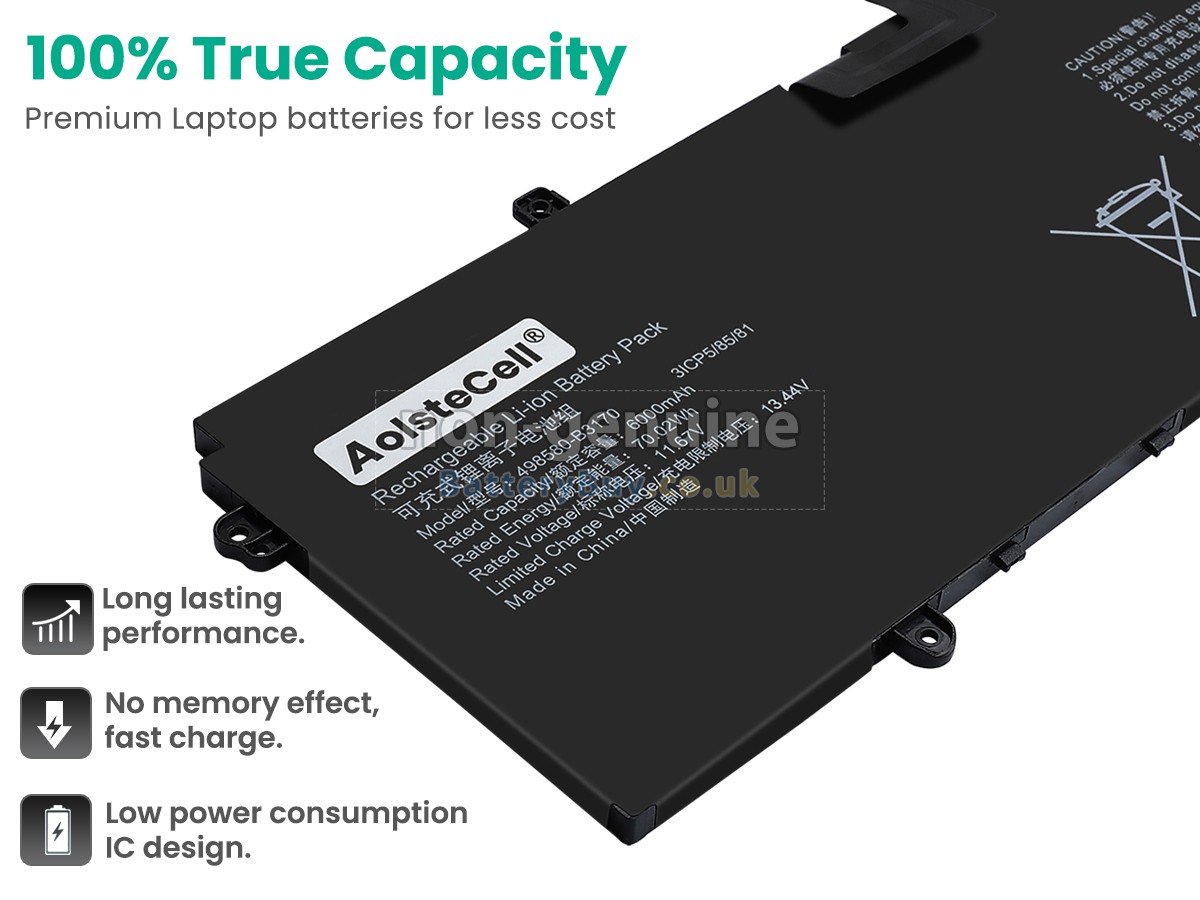 replacement battery for AolsteCell 498580-B3170