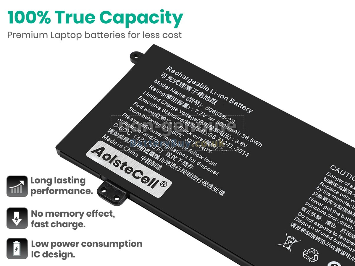 replacement battery for AolsteCell 506588-2S