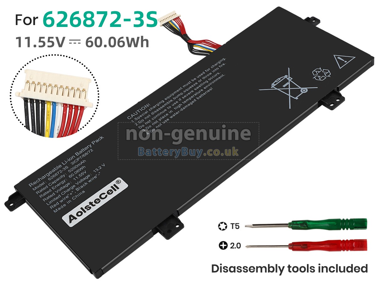 replacement battery for AolsteCell 626872-3S
