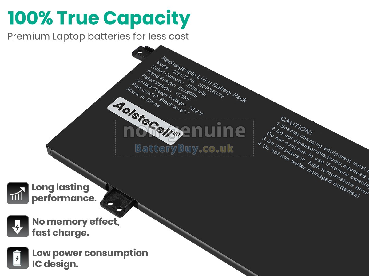 replacement battery for AolsteCell 626872-3S