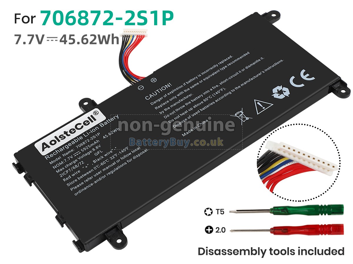 replacement battery for AolsteCell 706872-2S1P