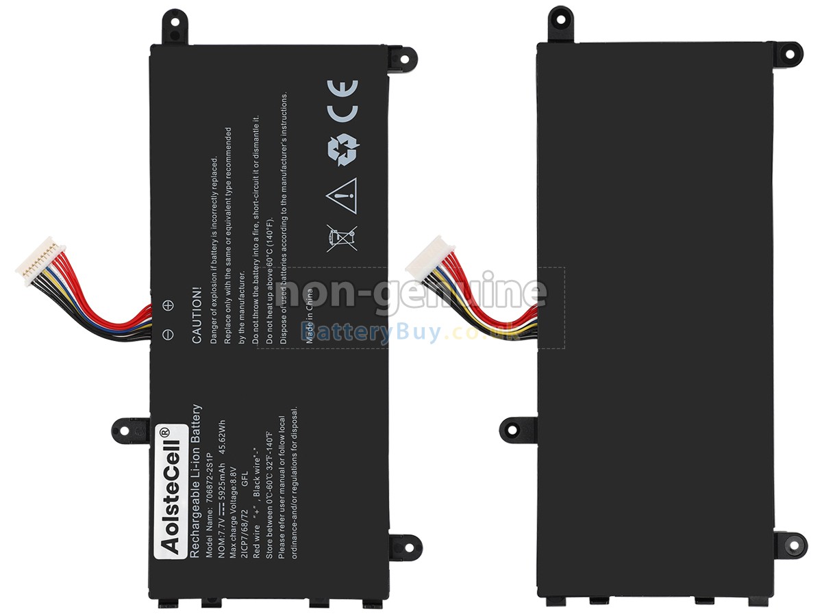 replacement battery for AolsteCell 706872-2S1P