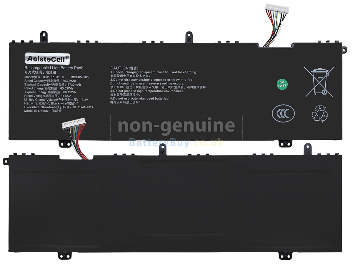 replacement battery for AolsteCell N331-16