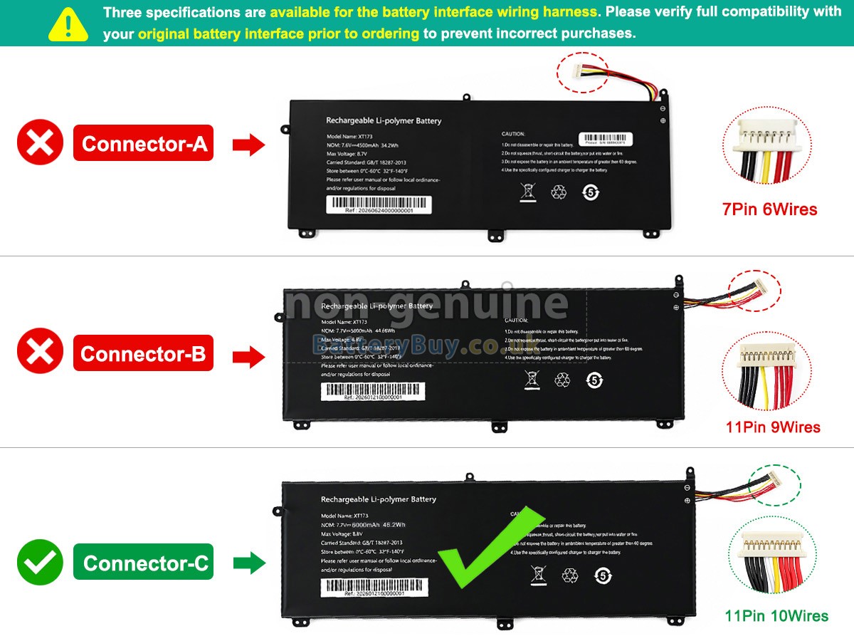 Replacement Battery for AolsteCell XT173