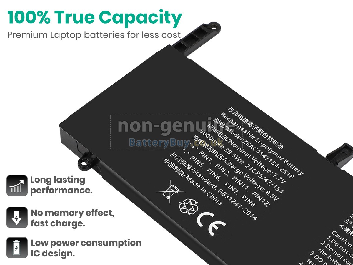 replacement battery for AolsteCell ZEAC4547154-2S1P