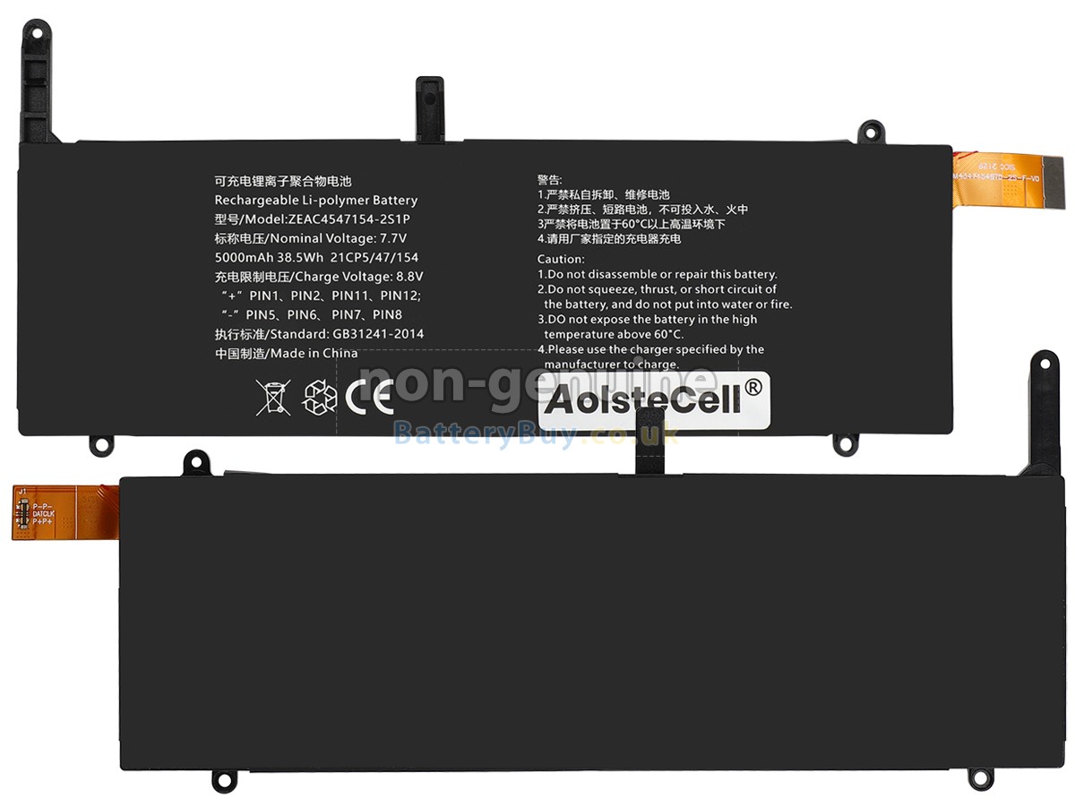 replacement battery for AolsteCell ZEAC4547154-2S1P