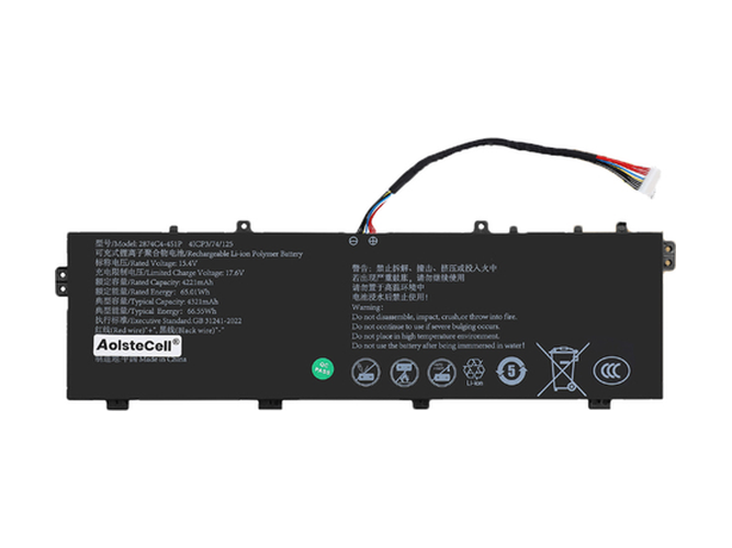 AolsteCell 2874C4-4S1P battery