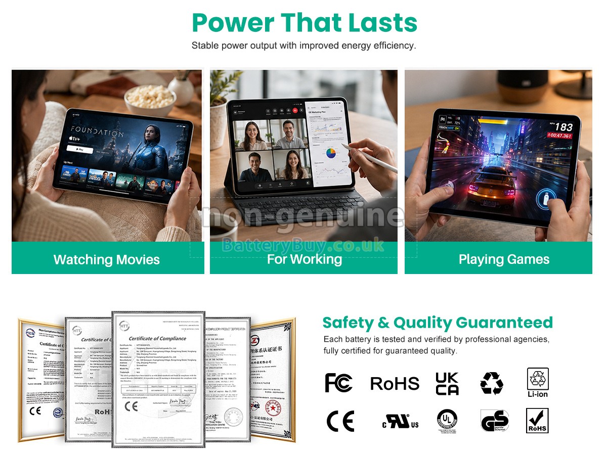 replacement battery for Apple iPad Pro 9.7 inch