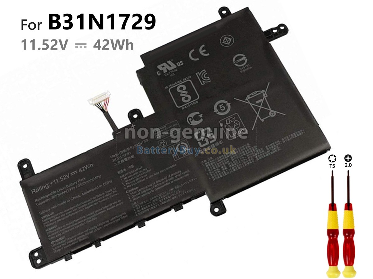 replacement battery for Asus VivoBook S530UA-BQ371T