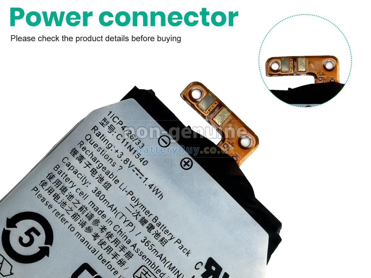 replacement battery for Asus C11N1540