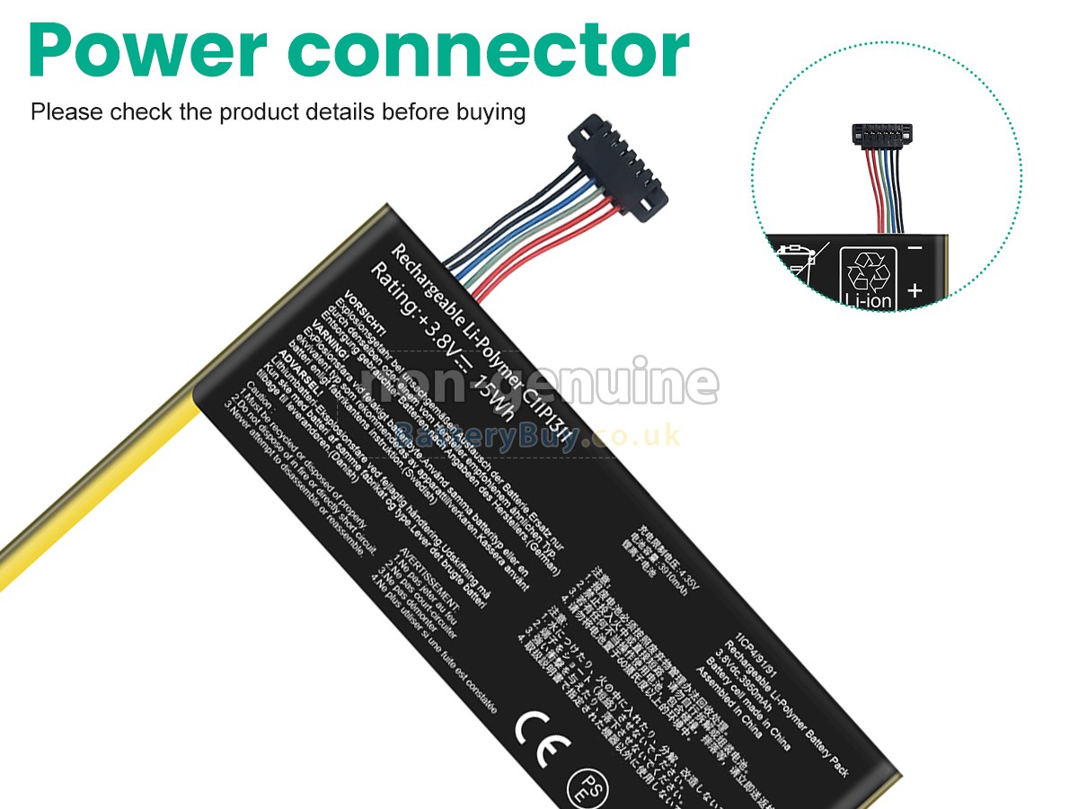 replacement battery for Asus ME715