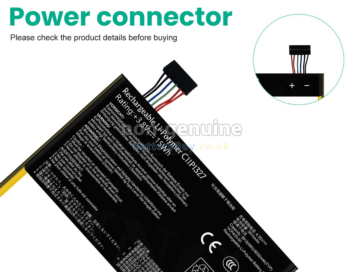 replacement battery for Asus ME371
