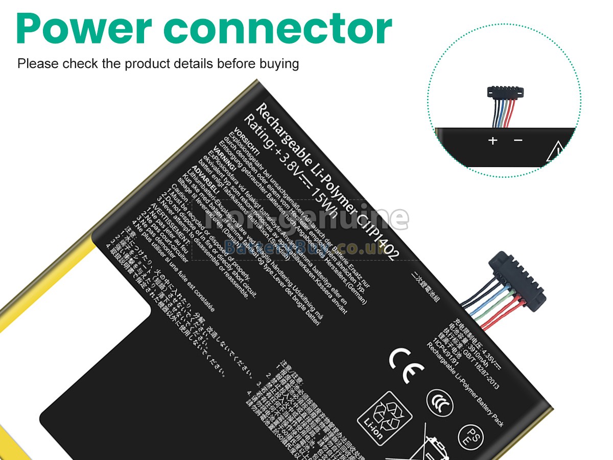 replacement battery for Asus C11P1402