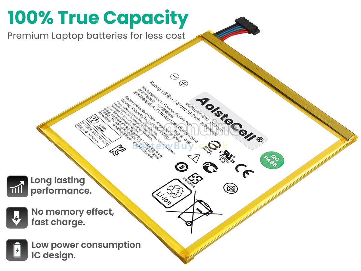 replacement battery for Asus ZENPad S 8.0 Z580CA-C1-BK
