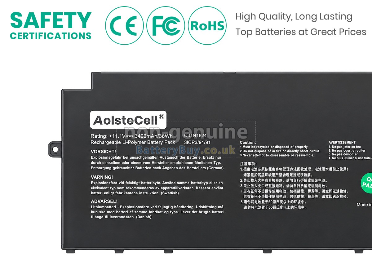 Replacement Battery for Asus Chromebook Flip C433TA-AJ0199