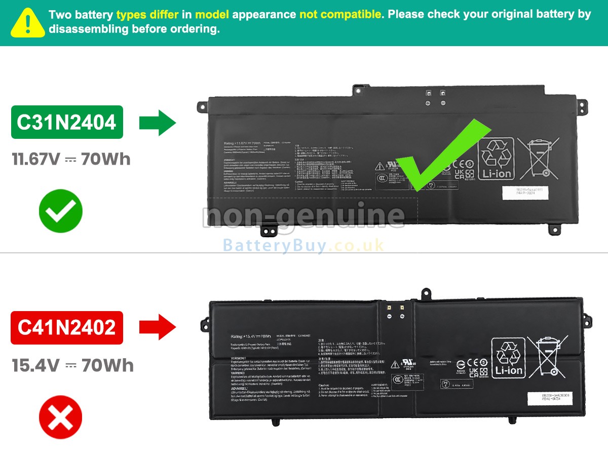 Replacement Battery for Asus VivoBook S16 S3607CA-RP