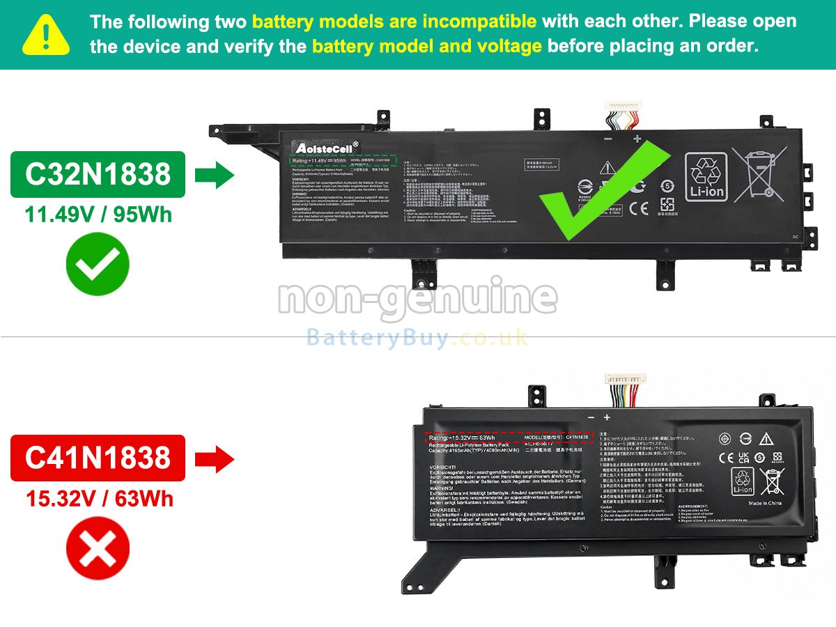Replacement Battery for Asus ProART STUDIOBook Pro X W730G2T