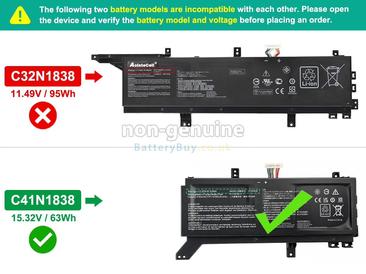 Replacement Battery for Asus ProART STUDIOBook Pro X W730G2T