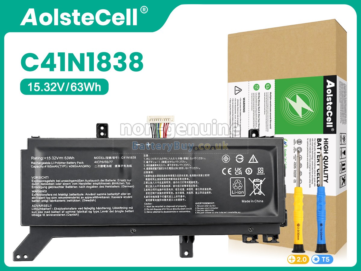 Replacement Battery for Asus ProART STUDIOBook Pro X W730G2T