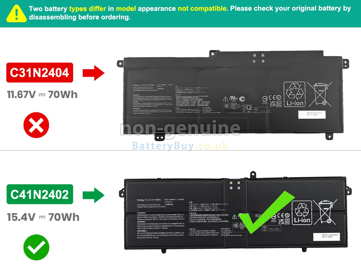 Replacement Battery for Asus VivoBook S16 S3607CA-RP