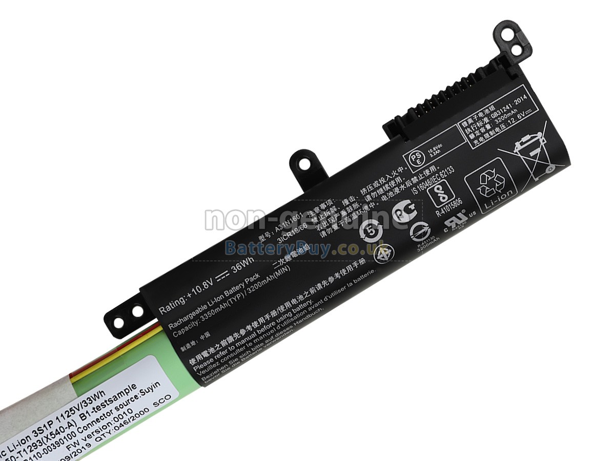 replacement battery for Asus D541NA