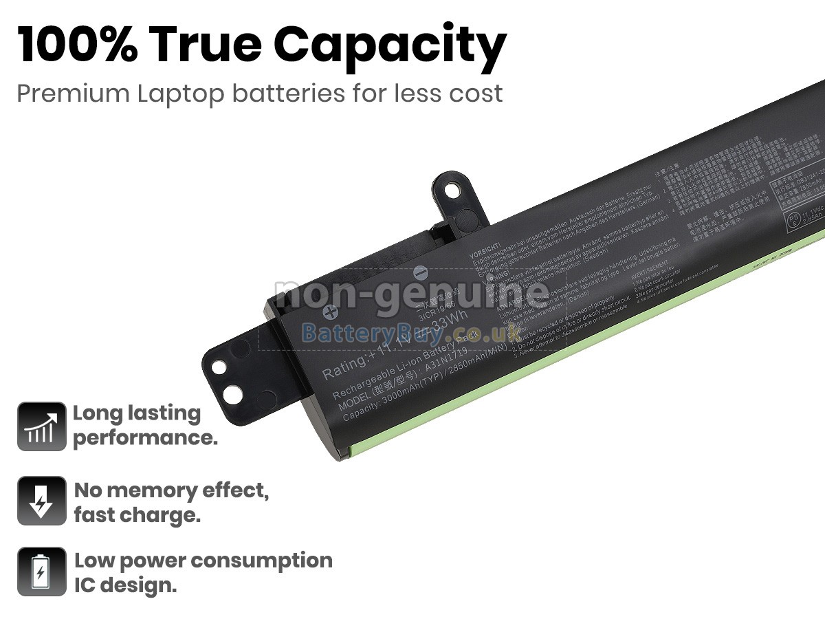 replacement battery for Asus X407UB