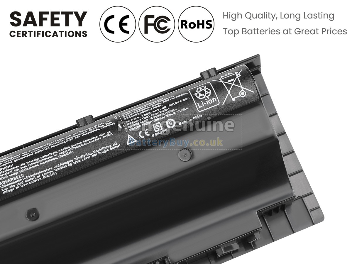 replacement battery for Asus G75VW