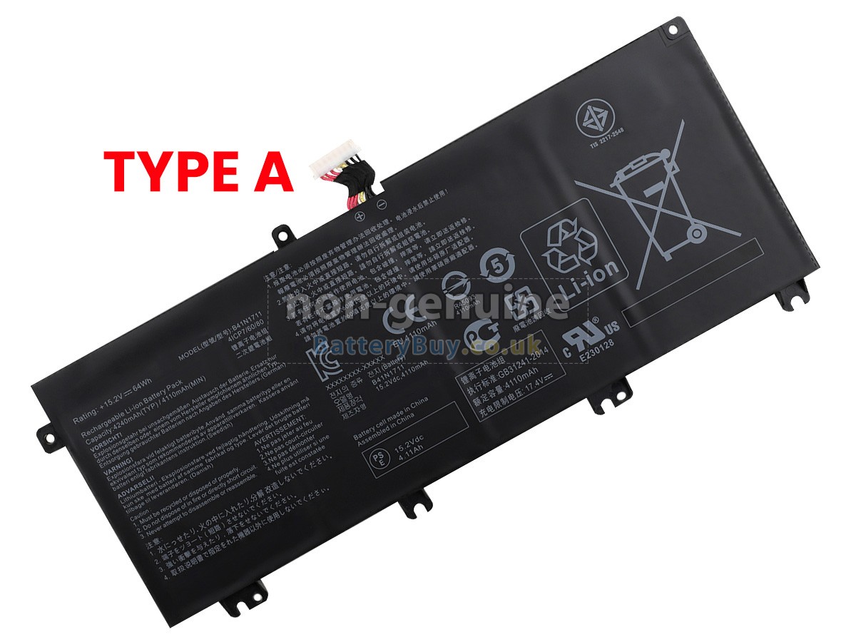replacement battery for Asus Rog STRIX GL703VM-EE115T