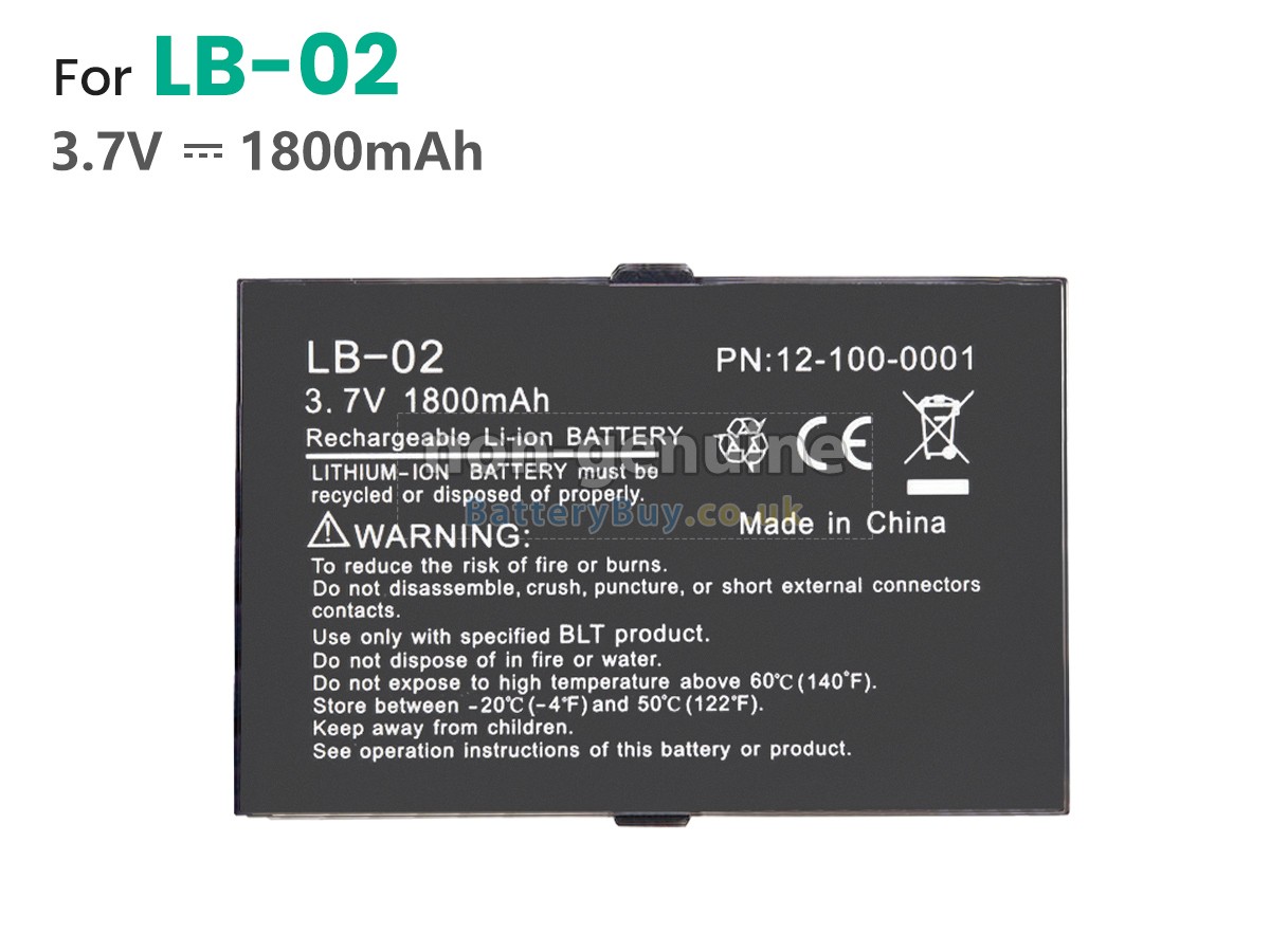 replacement battery for Biolight 12-100-0001
