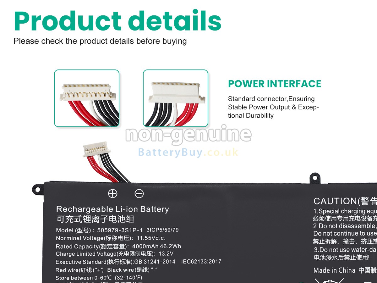 replacement battery for CHUWI 505979-3S1P-1(3ICP5/59/79)