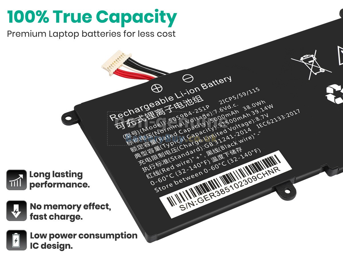 Replacement Battery for CHUWI 5059B4-2S-1