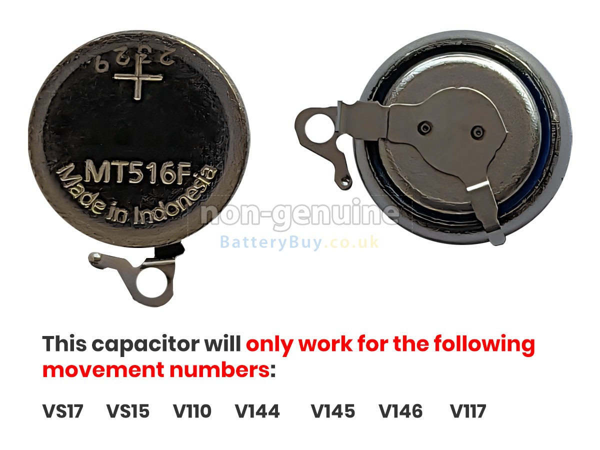 replacement battery for CITIZEN MT516F